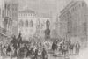 ITALY. Bologna voting for Annexation with Piedmont 1860 old antique print
