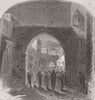 MOROCCO. Gate of Jews’ quarter, Tetuan 1860 old antique vintage print picture