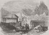 YEMEN. Town of Aden 1860 old antique vintage print picture
