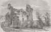 FRANCE. Joan of Arc’s tower, Compiegne 1860 old antique vintage print picture