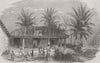 CUBA. Home for young negroes, Santa Elena  1860 old antique print picture