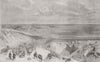 IRAN. Persian Caravan across defiles of Khorassan 1860 old antique print