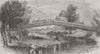 AUSTRALIA. Eglinton bridge, Macquarie River, Bathurst 1859 old antique print