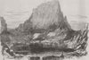 FRANCE. Pic de Sauvegarde, where Harwich died 1859 old antique print picture