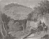 RUSSIA. Aoul of Gherghebil, Daghestan 1859 old antique vintage print picture