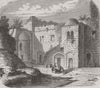 ISRAEL. Courtyard, St John's Monastery, Jerusalem 1859 old antique print
