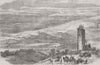 ITALY. Tower of San Salvatore, Piedmont 1859 old antique vintage print picture