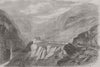ITALY. Ascent of Stelvio Pass from Bormio 1859 old antique print picture