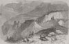 ITALY. Bridge & entry to Stelvio Pass 1859 old antique vintage print picture