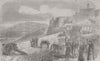 ITALY. Passage of Muzza. Citadel Brescia 1859 old antique print picture