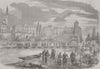 ITALY. French troops crossing river Muzza 1859 old antique print picture