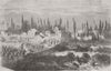 ITALY. Sardinian troops attacking Vinzaglio 1859 old antique print picture