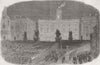 ITALY. Capitol lit up, Rome 1849 old antique vintage print picture