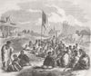 NEW ZEALAND. War. Surrender of Tauranga Natives, Te 1864 old antique print