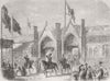 GERMANY. Prussian King, Konigsberg, Brandenburg Gate 1861 old antique print
