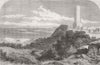 FRANCE. William Conqueror monument, Dives, Normandy 1861 old antique print