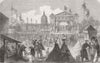PARIS. Fetes, Esplanade des Invalides  1861 old antique vintage print picture