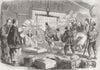 JAPAN. Artist. Custom House, Yokuhama 1861 old antique vintage print picture