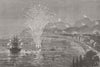 FRANCE. Lights, Menton for Queen’s visit 1882 old antique print picture