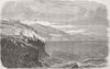 FRANCE. Monaco, Mediterranean 1860 old antique vintage print picture