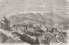 FRANCE. Chambery, Savoie, from Mount Calvary 1860 old antique print picture