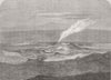 PHILIPPINES. Taal Volcano, Luzon 1860 old antique vintage print picture