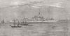 INDIA. Temple Ft of Dwarka, entry Gulf Cutch 1860 old antique print picture