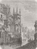 FRANCE. Apsis of St Peter’s Church, Caen, Normandy 1860 old antique print