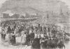 ITALY. Arrival of General Garibaldi, La Spezia 1862 old antique print picture