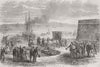 ITALY. General Garibaldi leaving Varignano 1862 old antique print picture