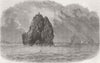 CHINA. Little Orphan Rock, river Yang-Tze-Kiang 1864 old antique print picture