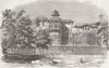 INDIA. Mutiny-Ft, Agra.  1857 old antique vintage print picture