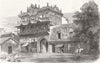 INDIA. House built nr Lahore Gate of Delhi 1857 old antique print picture