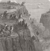 INDIA. Tribes of West defending Mountain Pass 1865 old antique print picture
