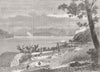 JAPAN. View from upper guns, Shimonoseki 1865 old antique print picture