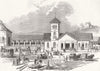 WASHINGTON DC. Depot of Baltimore & railway  1853 old antique print picture