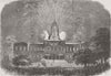 New York. Atlantic Telegraph Cable party, city hall 1858 old antique print