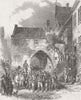 GERMANY. Ft of Rendsburg-Entry Danish Prisoners 1849 old antique print picture