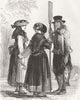 DENMARK. Jutlanders 1858 old antique vintage print picture