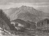 SWITZERLAND. Mountains around Samaden, Engadin 1882 old antique print picture