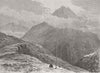 SWITZERLAND. Pass nr Pontresina, Engadin 1882 old antique print picture