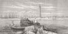 EGYPT. Suez Canal. War. Port Said, with from 1882 old antique print picture