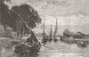 EGYPT. War. Mahmoudieh Canal  1882 old antique vintage print picture