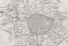 FRANCE. Plan of Ft & environs Paris 1870 old antique vintage map chart