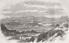 ITALY. Capua, from Monte Sant'Angelo 1860 old antique vintage print picture