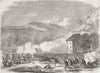 ITALY. Battle, Volturno-final repulse of Neapolitans 1860 old antique print