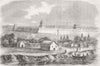 CHINA. Opium Wars. Tien-Tsin, banks of Peiho River 1860 old antique print