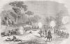 ITALY. Troops under fire, Naples-Before Capua 1860 old antique print picture