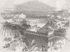 ITALY. French attack on Porta San Pancrazia, Rome 1849 old antique print