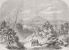 ITALY. Giuseppe Garibaldi. Reggio, Calabria, by 1860 old antique print picture